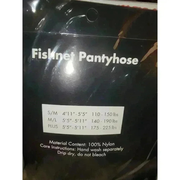 Red Fishnet Pantyhose - Picture 2 of 2